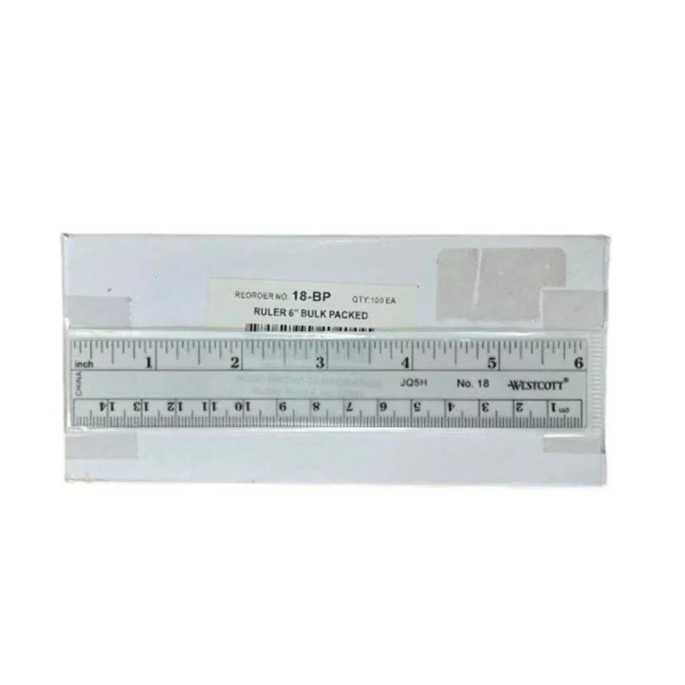 NWB! Westcott ruler 6 inch 100 PK‎ ( ONE BOX )